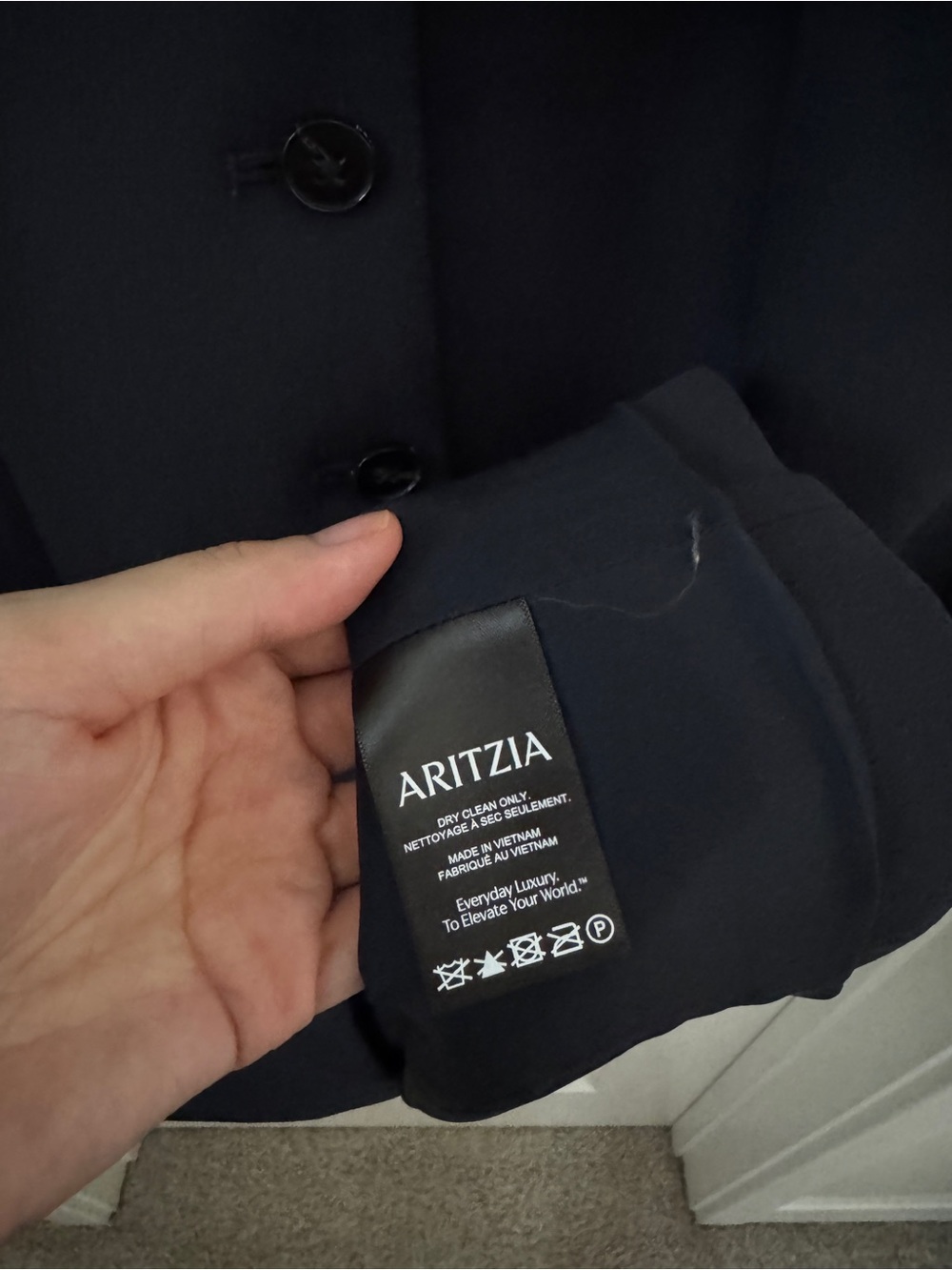 Wilfred by Aritzia Navy Sleeveless Regal Dress - Picture 4 of 8